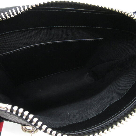 Gucci GG Supreme Shoulder Bag Leather Canvas Black - Picture 5 of 9